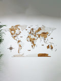 3D Wooden World Map