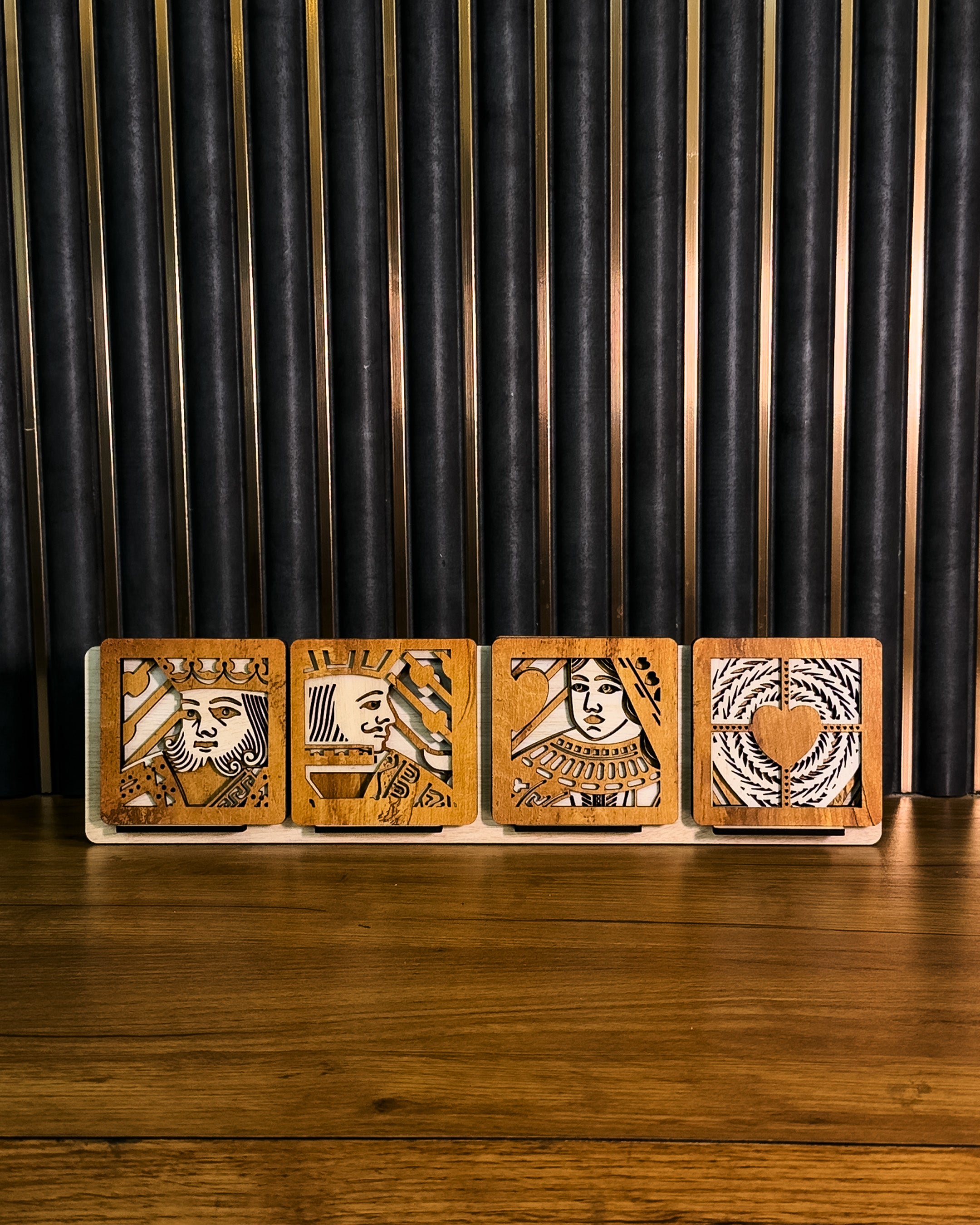 Layered Wood Coaster Set