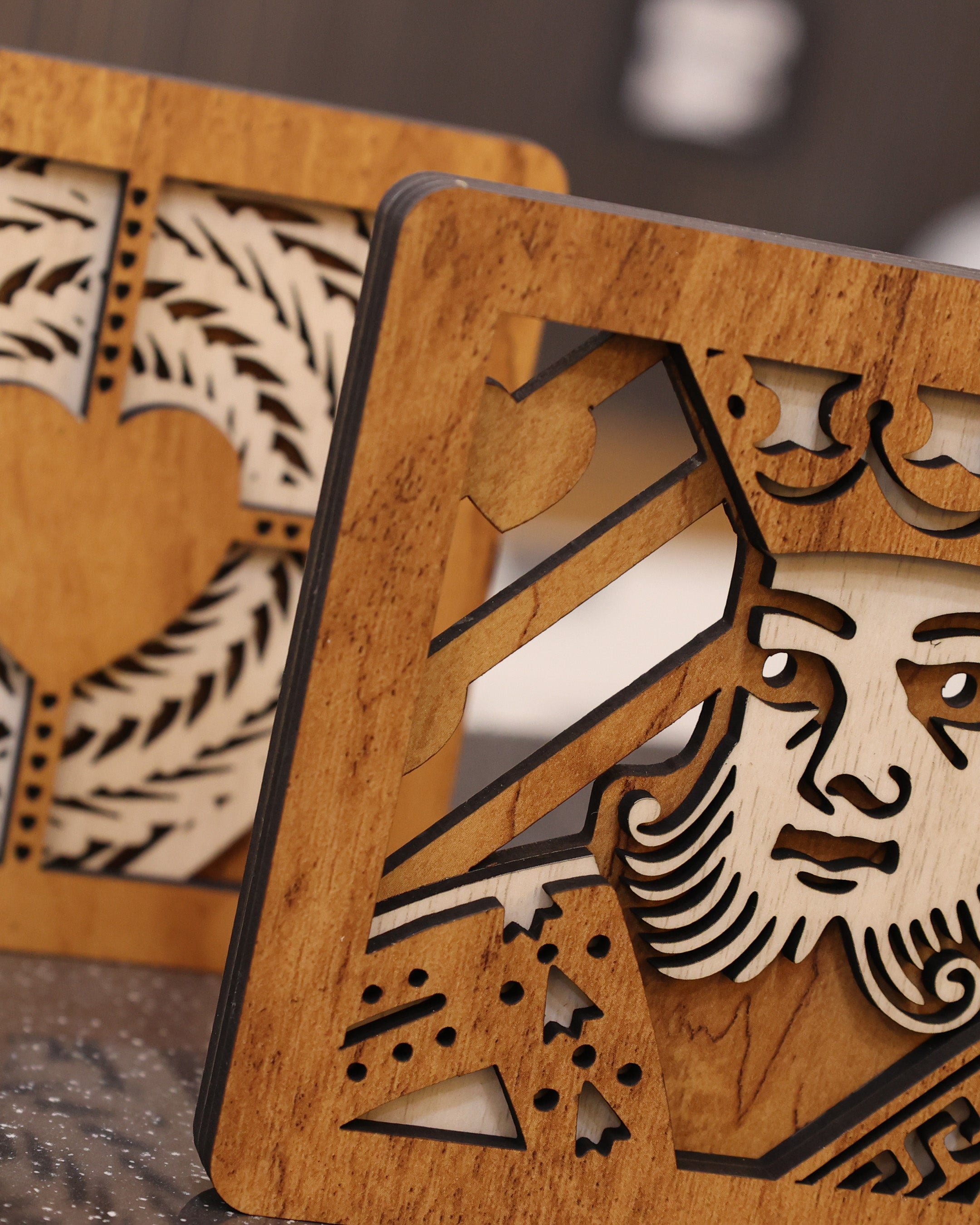 Layered Wood Coaster Set