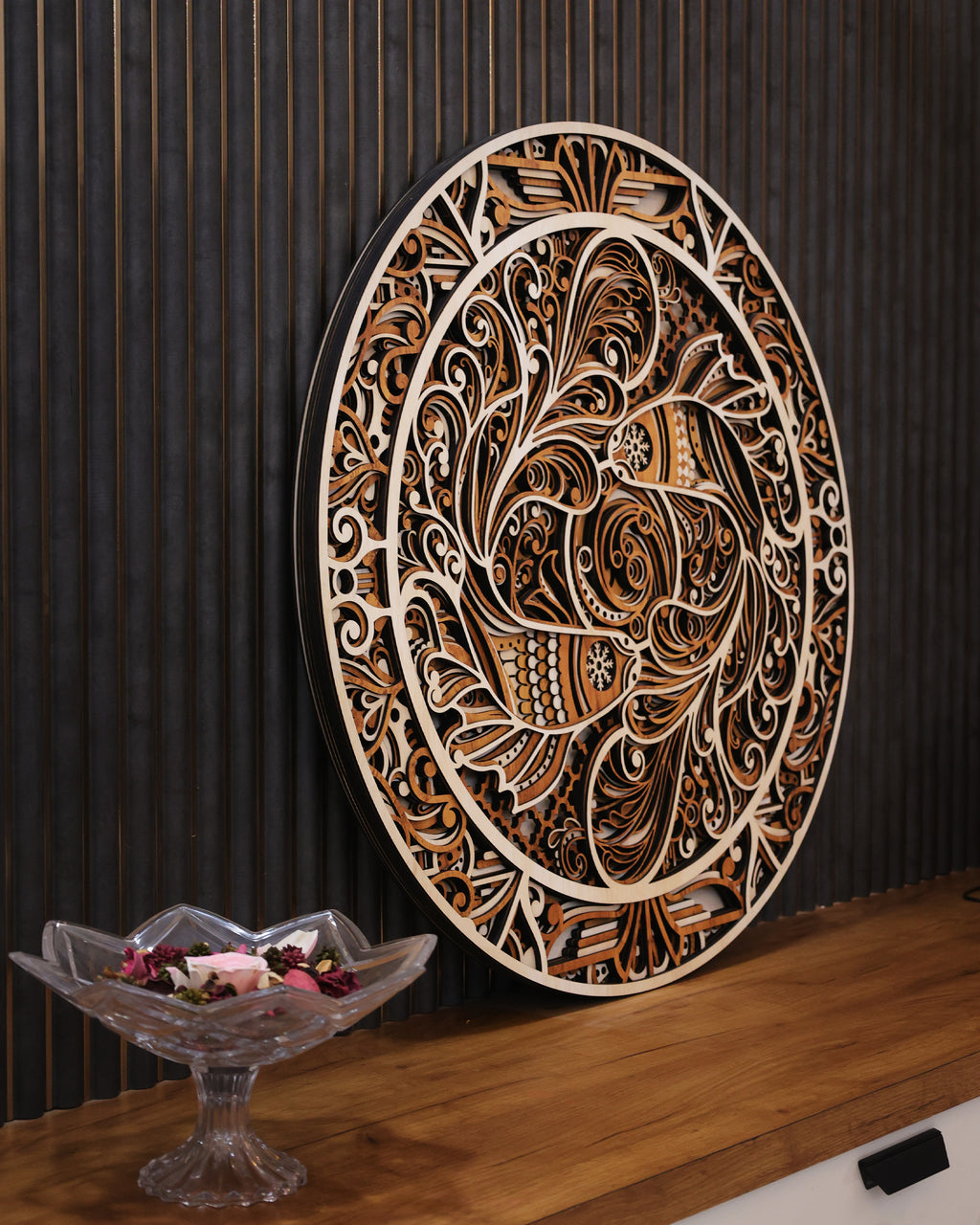 3D Multi-Layered Koi Fish Mandala